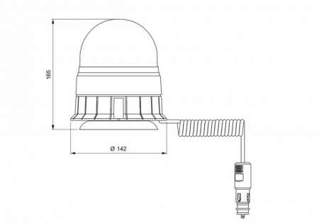 Girofar cu magnet 10V / 30V  LED [1]