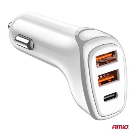 Incarcator 2x USB-A + USB-C 38W 12/24V [2]