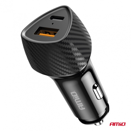 Incarcatoare / Modulatoare / Cabluri Date / Auxiliare - Incarcator auto QC+PD 38W USB-A + USB-C
