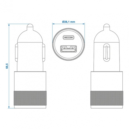 Incarcator rapid USB 12V/24V 3100mA [1]