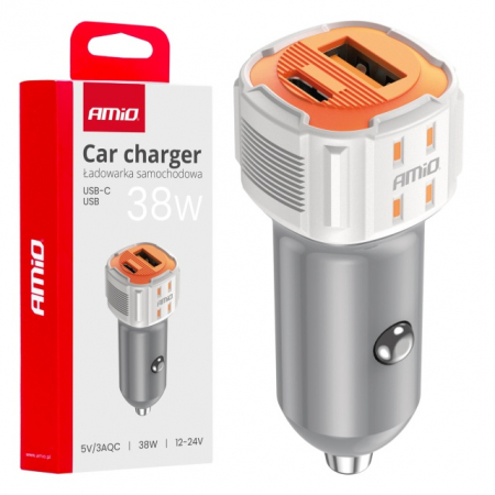 Incarcatoare / Modulatoare / Cabluri Date / Auxiliare - Incarcator USB-A + USB-C 38W 12/24V