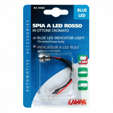 Indicator LED albastru 12/24V - 15A [2]