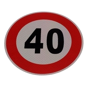 Indicatoare Limitare Viteza - Indicator limitare viteza autocolant 40 km/ora