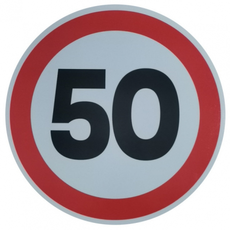 Indicatoare Limitare Viteza - Indicator limitare viteza autocolant 50 km/ora