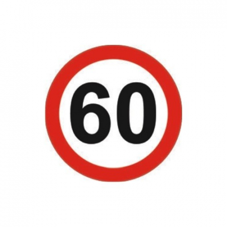 Indicatoare Limitare Viteza - Indicator limitare viteza autocolant 60 km/ora