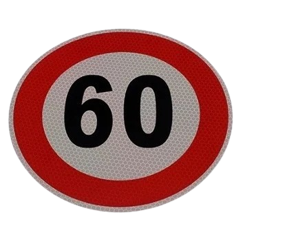 Indicatoare Limitare Viteza - Indicator limitare viteza autocolant 60 km/ora