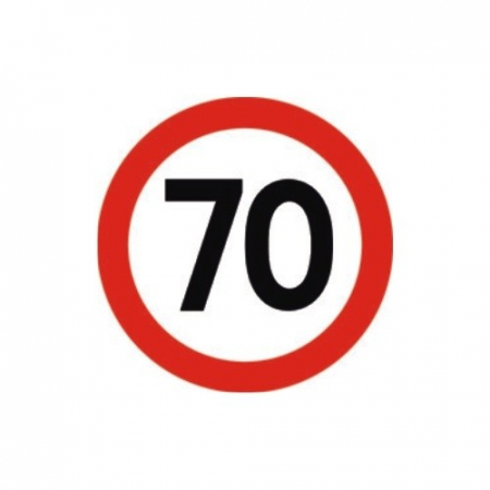 Indicatoare Limitare Viteza - Indicator limitare viteza autocolant 70 km/ora