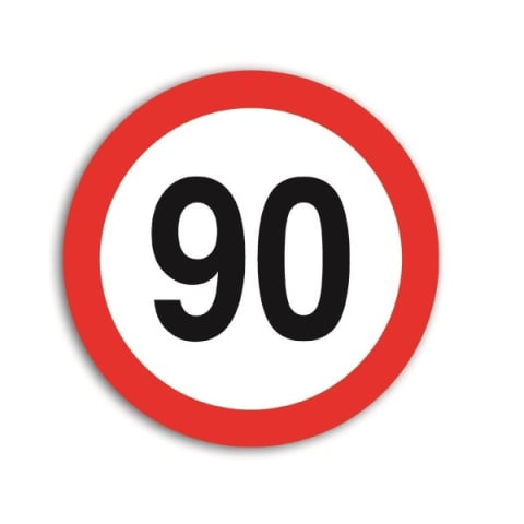 Indicatoare Limitare Viteza - Indicator limitare viteza autocolant 90 km/ora