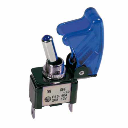 Accesorii Electrice - Intrerupator basculant din aluminiu cu lumina LED - 12/24V - 20A