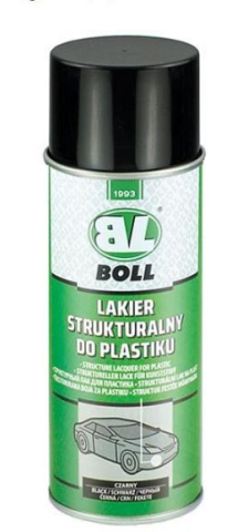 Spray Vopsea - Lac structural negru pentru plastic 400ml