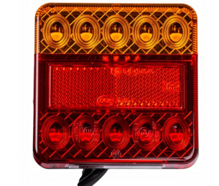 Lampi LED - Lampa 3 functii 18 leduri 12V 10.5x9.5 cm