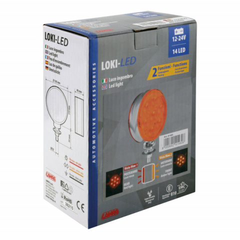 Lampa cu 2 functii - intermitenta si fixa (Rosu/Portocaliu) [2]