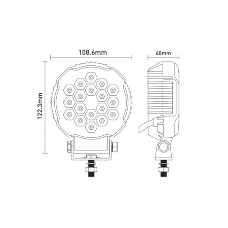 Lampa de lucru 18 LED-uri 27W 12/24V [2]