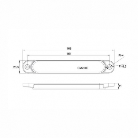 Lampa LED 12-36V ROSU [2]