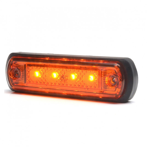 Lampi Marcaj Lateral - Lampa led dreptunghiulara portocalie  30x108.60 mm