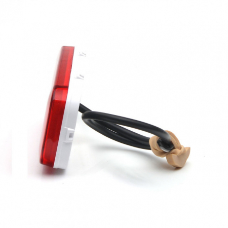 Lampa LED dreptunghiulara rosie 11.5x5.5 cm 12-24V [1]