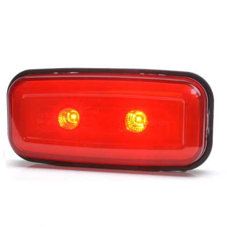 Lampi LED - Lampa LED dreptunghiulara rosie 11.5x5.5 cm 12-24V