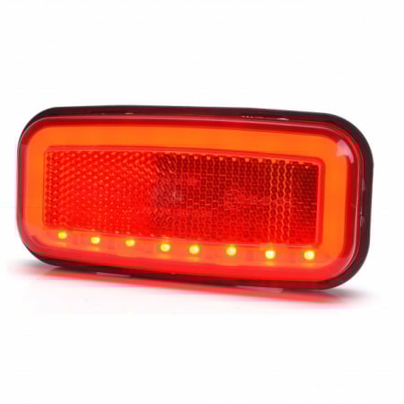 Lampi Marcaj Lateral - Lampa led dreptunghiulara rosie 12x5.5 cm