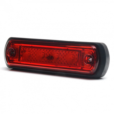 Lampa LED dreptunghiulara rosie WAS 30x108.60 mm 12-24V [1]