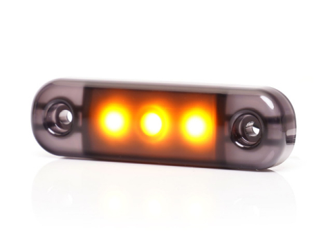 Iluminare & Electrica - Lampa marcaj BLACK cu lumina portocalie 3 LEDURI 12/24V