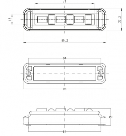 Lampa marcaj lateral 12/24V [5]