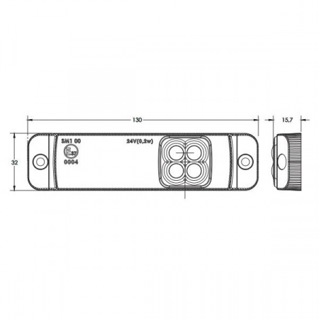 Lampa marcaj lateral 24V [1]