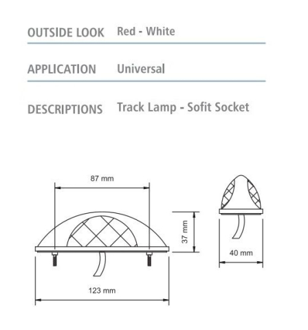 Lampa marcaj lateral alb-rosu LED [5]
