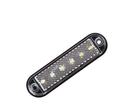Iluminare Auto - Lampa marcaj lateral alba 10x3cm 6 LED-URI