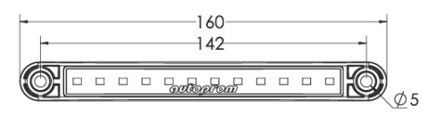 Lampa marcaj lateral portocalie 12 leduri 18cm [2]