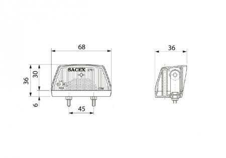 Lampa placuta inmatriculare [1]