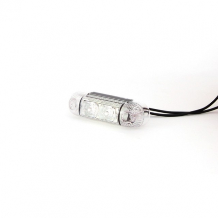 Lampa pozitie 2 leduri ovala alba [1]