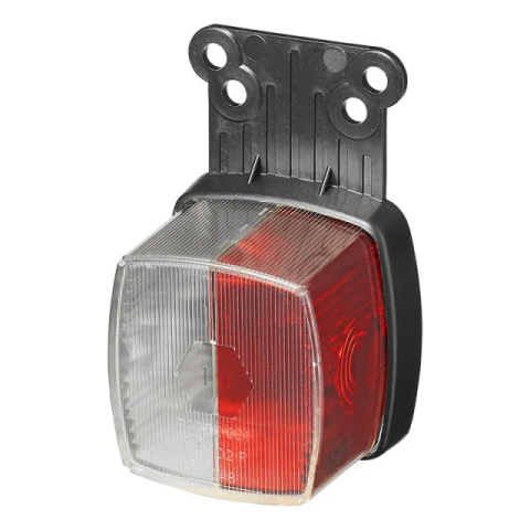 Lampi Cu Bec - Lampa pozitie cu suport si reflector alb-rosu 66x62mm