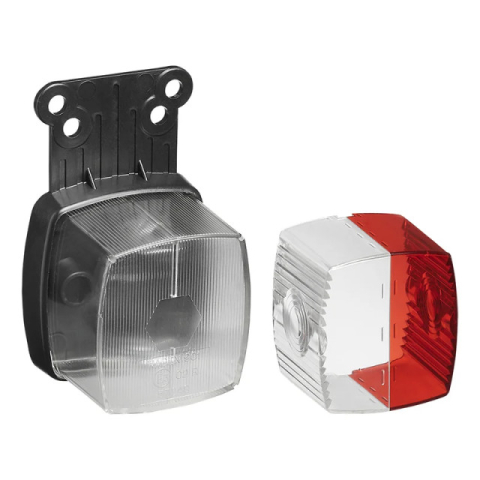 Lampa pozitie cu suport si reflector alb-rosu 66x62mm [3]