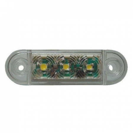 Lampi Marcaj Lateral - Lampa pozitie ovala alba 3 leduri
