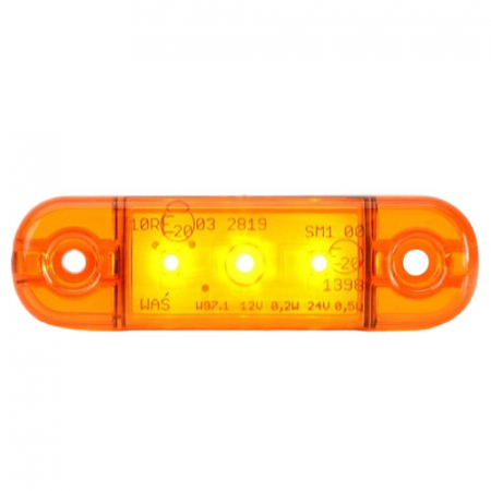Lampi Marcaj Lateral - Lampa pozitie ovala portocalie 3 led-uri