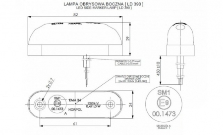 Lampa pozitie ovala portocalie [1]