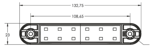 Lampa pozitie ovala rosie 12 leduri [2]