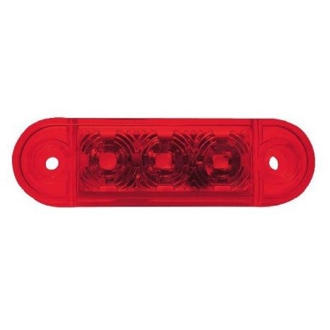 Lampi Marcaj Lateral - Lampa pozitie ovala rosie 3 leduri
