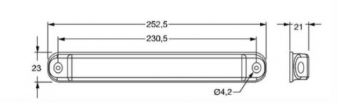 Lampa pozitie portocalie 18 leduri [1]