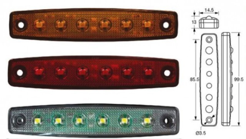 Lampa pozitie portocalie 6 leduri [1]