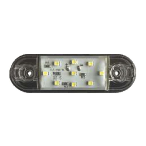 Lampi Marcaj Lateral - Lampa pozitie-strobo ovala alba 9 leduri 24V