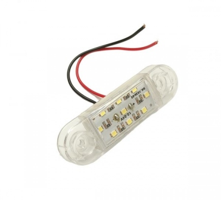 Lampa pozitie-strobo ovala alba 9 leduri 24V [1]