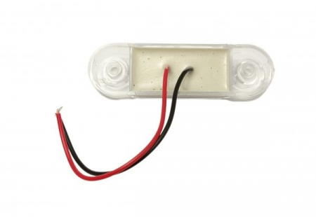 Lampa pozitie-strobo ovala alba 9 leduri 24V [2]
