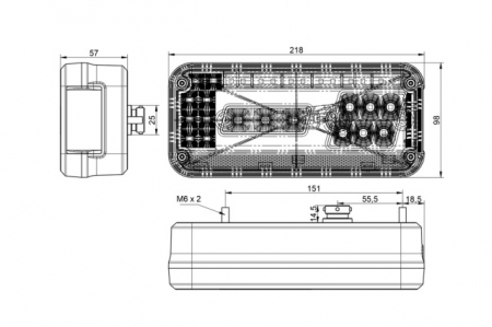 Lampa spate dreapta LED 6 functii 12V/24V [3]