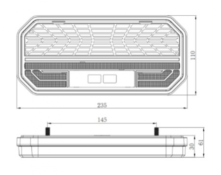 Lampa spate dreapta LED neon 12/24V [3]
