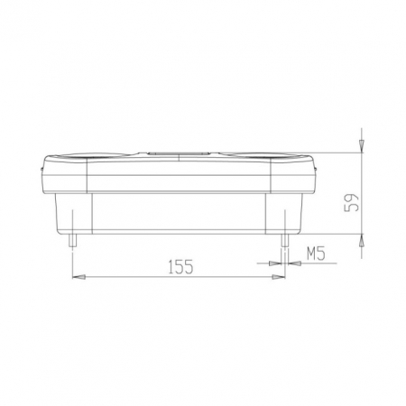 Lampa stop led camion 12v 22x9 cm [2]