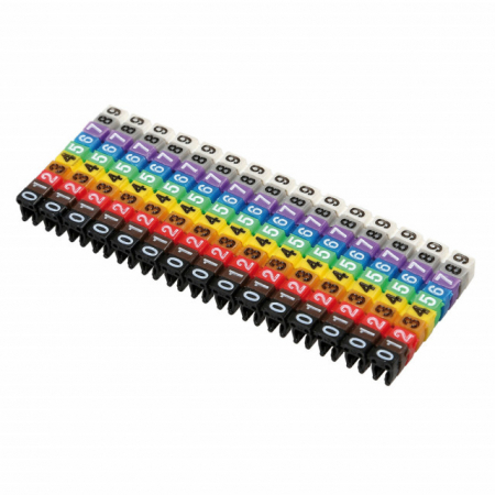 Accesorii Electrice - Marcatori de cablu cu clips, set 100 buc