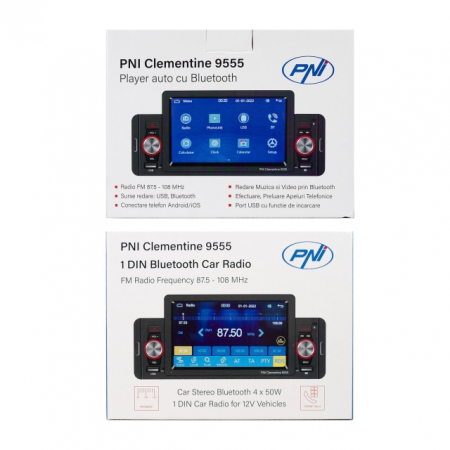 MP5 player auto PNI Clementine 9555 1DIN display 5 inch 4 x 50W, Bluetooth, radio FM, Carplay, functie RDS [6]