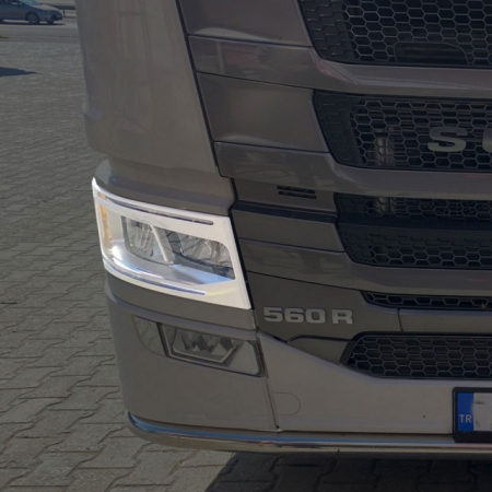 Ornamente Camion - Set ornamente cromate far SCANIA S/R 2016+