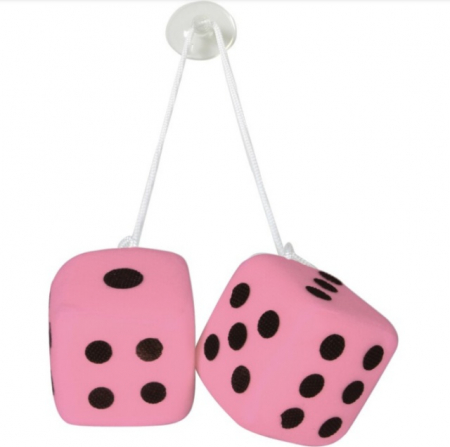 Accesorii - Ornament tip zaruri roz